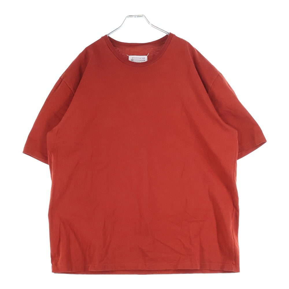 Maison Martin Margiela(メゾンマルタンマルジェラ) GARMENT DYED OVER SIZE S/S Tee ガーメントダイ オーバーサイズ ヘビーウェイト クルーネック 半袖Tシャツ カットソー レッド S50GC0646 S23883