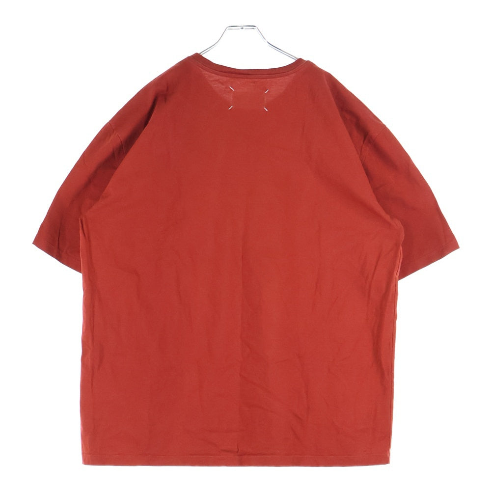 Maison Martin Margiela(メゾンマルタンマルジェラ) GARMENT DYED OVER SIZE S/S Tee ガーメントダイ オーバーサイズ ヘビーウェイト クルーネック 半袖Tシャツ カットソー レッド S50GC0646 S23883