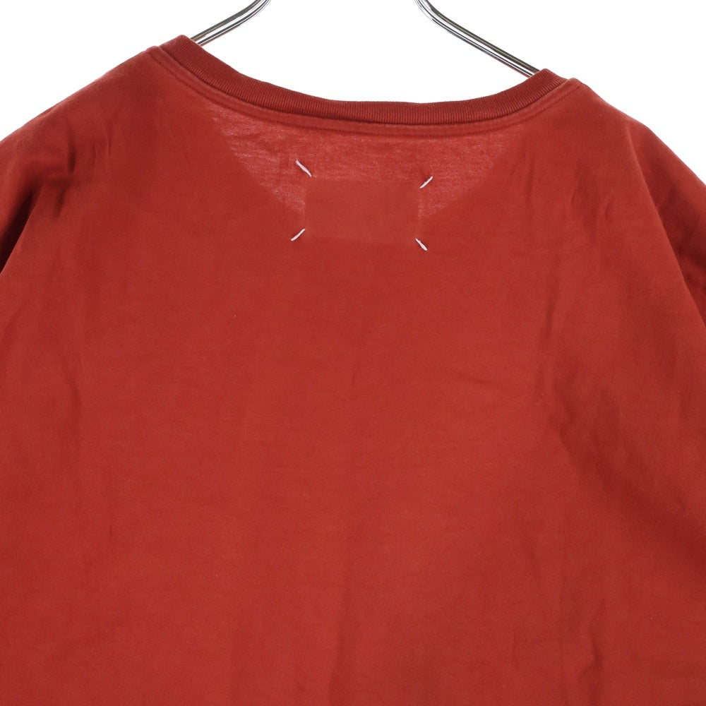 Maison Martin Margiela(メゾンマルタンマルジェラ) GARMENT DYED OVER SIZE S/S Tee ガーメントダイ オーバーサイズ ヘビーウェイト クルーネック 半袖Tシャツ カットソー レッド S50GC0646 S23883