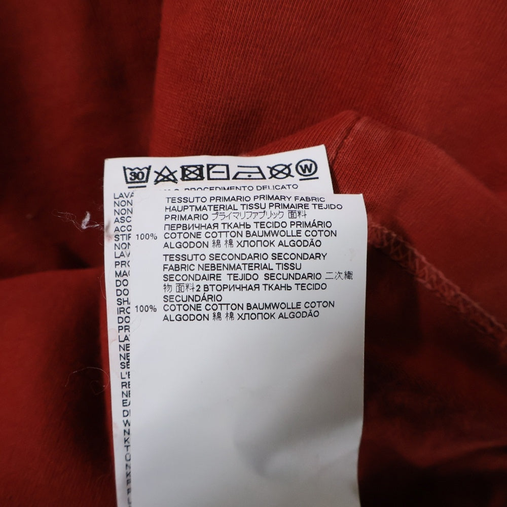 Maison Martin Margiela(メゾンマルタンマルジェラ) GARMENT DYED OVER SIZE S/S Tee ガーメントダイ オーバーサイズ ヘビーウェイト クルーネック 半袖Tシャツ カットソー レッド S50GC0646 S23883