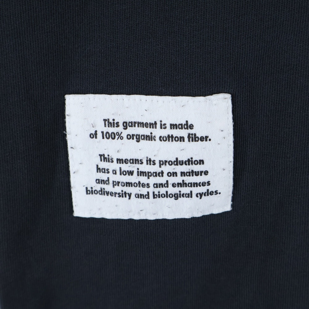 HERON PRESTON(ヘロンプレストン) ロゴ刺繍 コットン 長袖Tシャツ ブラック HMAB010S20913011