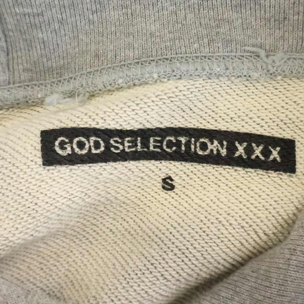 GOD SELECTION XXX(ゴッドセレクショントリプルエックス) Kate Moss hoodie ケイトモス フロントプリント プルオーバーパーカーフーディー グレー