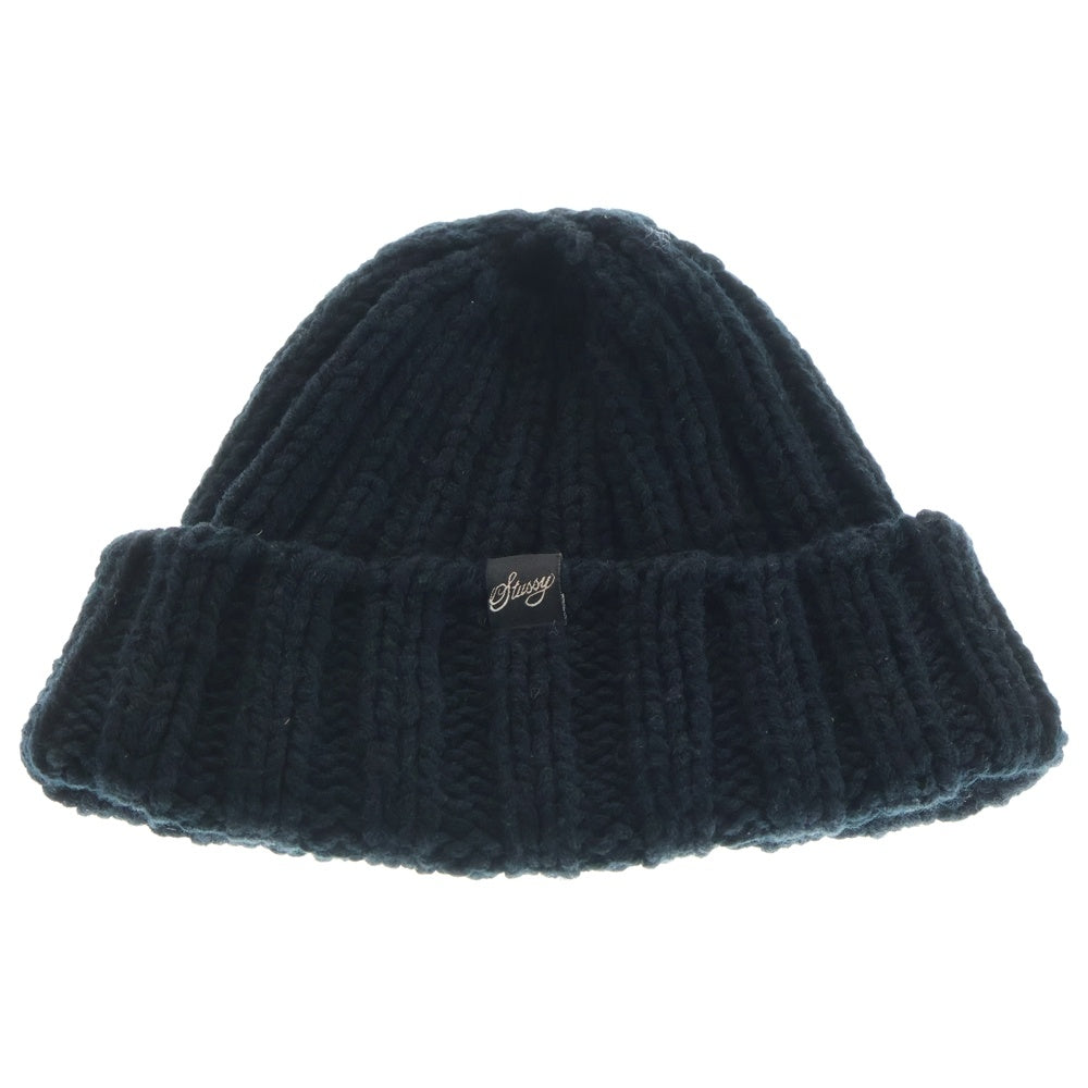 STUSSY(ステューシー) 00s OLD STUSSY オールドステューシー 銀タグ アクリルニットビーニー 帽子 ブラック