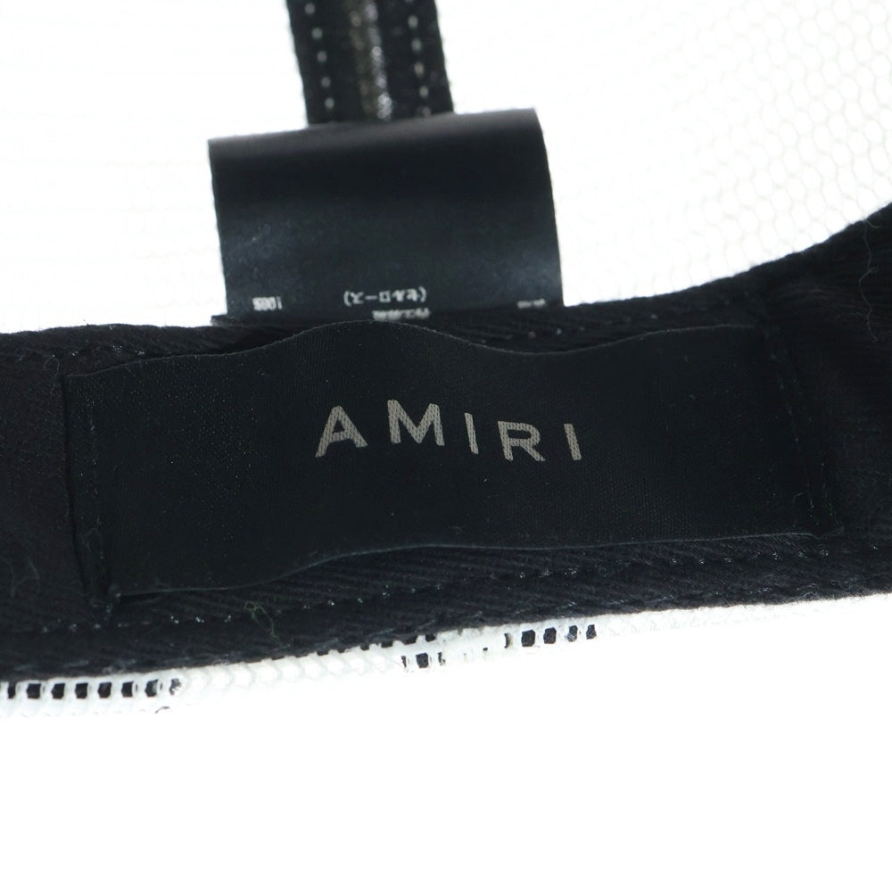 AMIRI(アミリ) 24SS MA EMBROIDERED COTTON CAP ロゴ刺繍 コットン メッシュ ベースボールゃップ ライトグリーン SRAMHATR1002SMRBC014