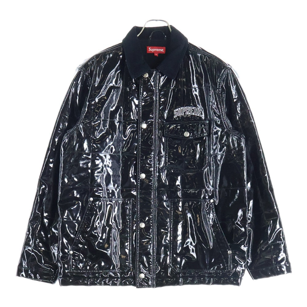 SUPREME(シュプリーム) 18SS Quilted Patent Vinyl Work Jacket