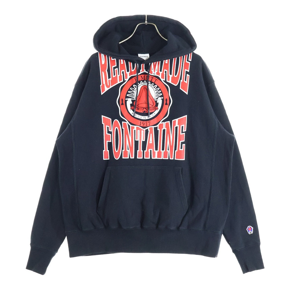 READY MADE(レディメイド) R MUTT HOODIE アールマット プルオーバースウェットパーカー フーディ ブラック RE-CO-BK-00-00-195