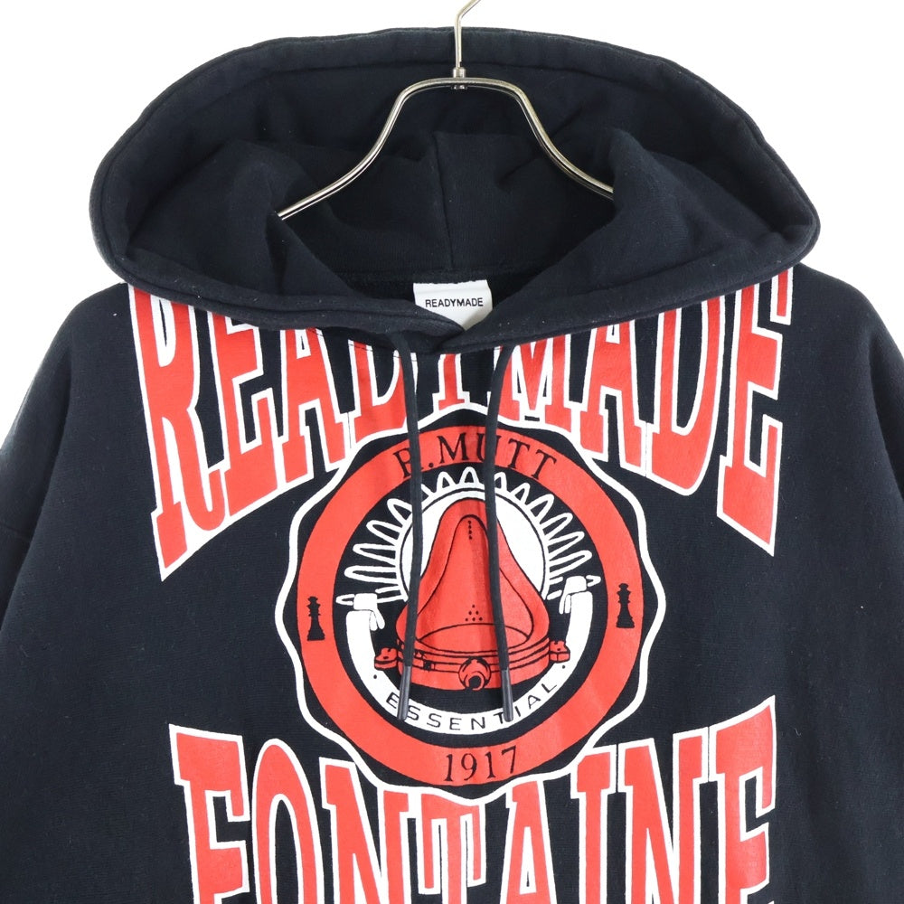 READY MADE(レディメイド) R MUTT HOODIE アールマット プルオーバースウェットパーカー フーディ ブラック RE-CO-BK-00-00-195