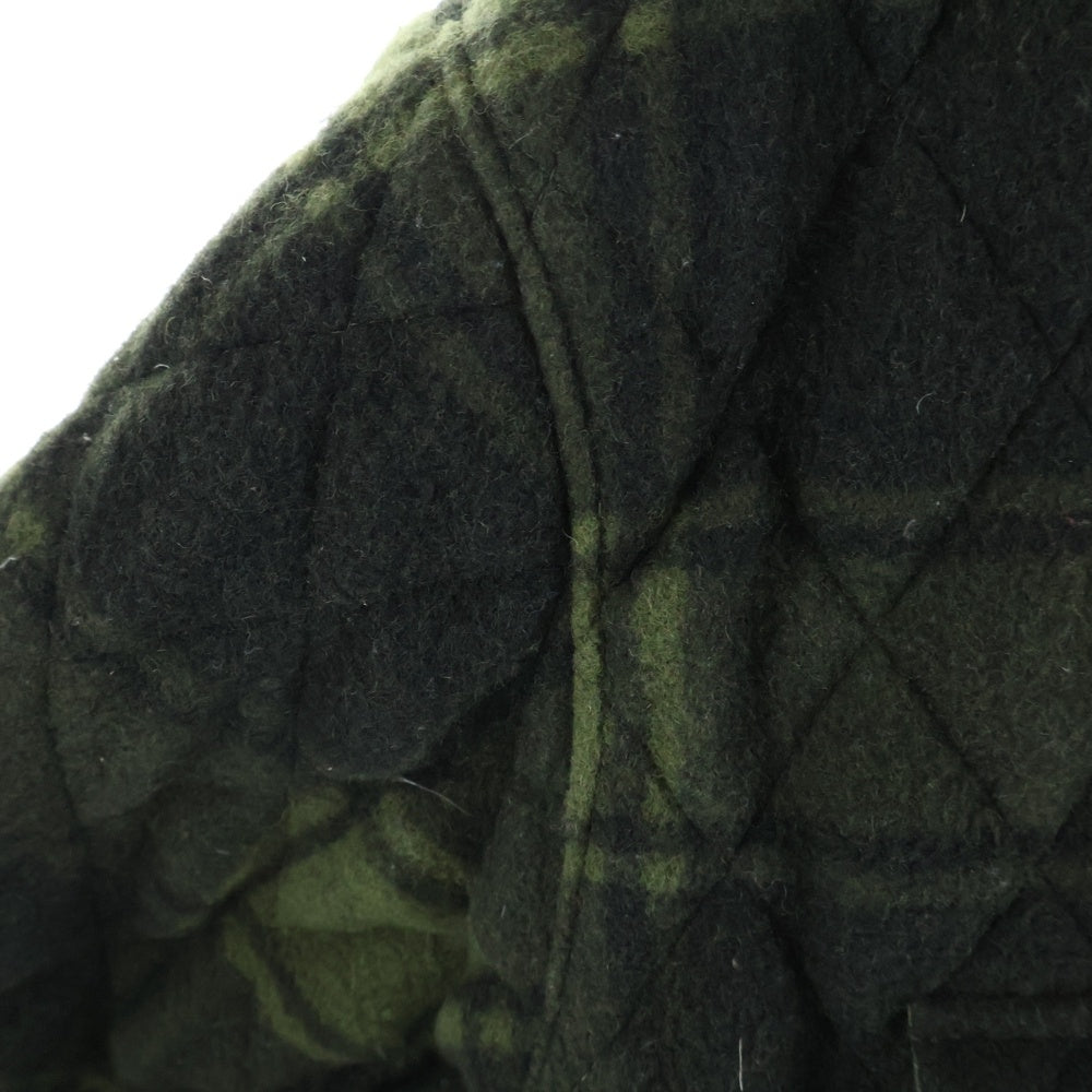 READY MADE(レディメイド) Blanket Check Shirt ブランケット キルティング チェック ウールシャツ ジャケット カーキ RE-WO-KH-00-00-117