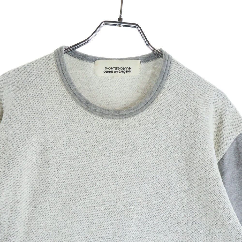 COMME des GARCONS(コムデギャルソン) ×10 corso como コルソコモ インサイドアウト フロントロゴプリント クルーネック 長袖Tシャツ カットソー グレー SB-T906