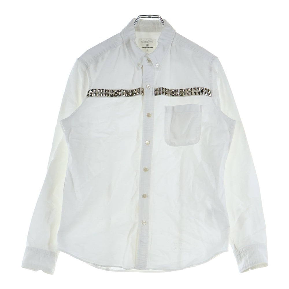 UNIFORM EXPERIMENT(ユニフォームエクスペリメント) スタッズ付き 長袖シャツ ホワイト UE-13004