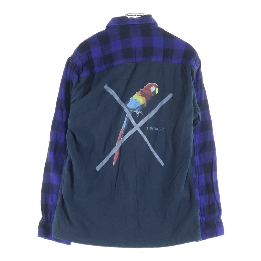 UNDERCOVERISM(アンダーカバイズム) フロントポケット 長袖チェックシャツ ブルー 6S225-SH6