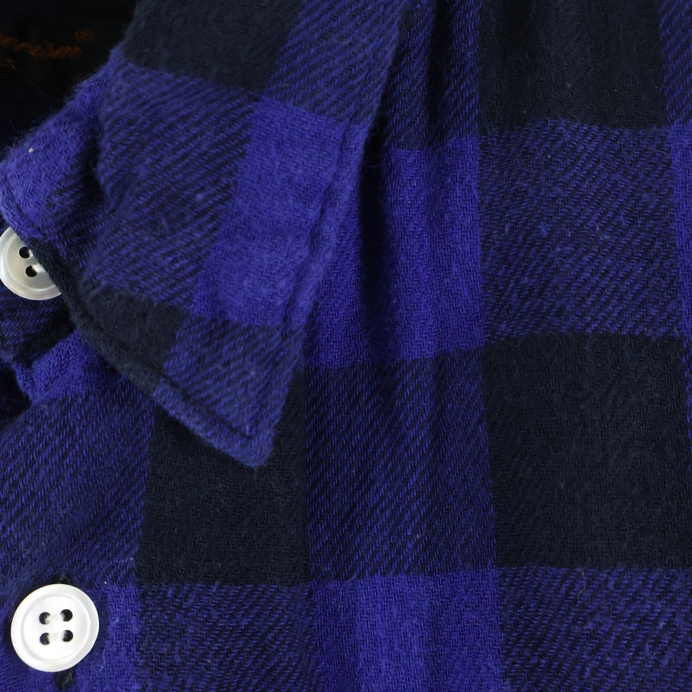 UNDERCOVERISM(アンダーカバイズム) フロントポケット 長袖チェックシャツ ブルー 6S225-SH6