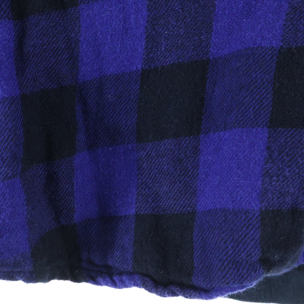 UNDERCOVERISM(アンダーカバイズム) フロントポケット 長袖チェックシャツ ブルー 6S225-SH6