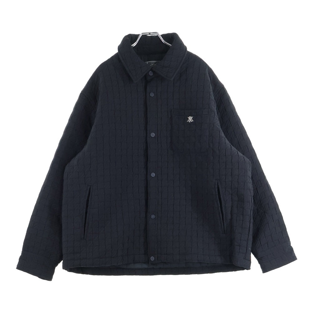 KITH(キス) 25AW Check Quilt Brixton Shirt Jacket ロゴ チェックキルティング ブリクストン シャツジャケット ブラック 25-020-060-0055-4-0