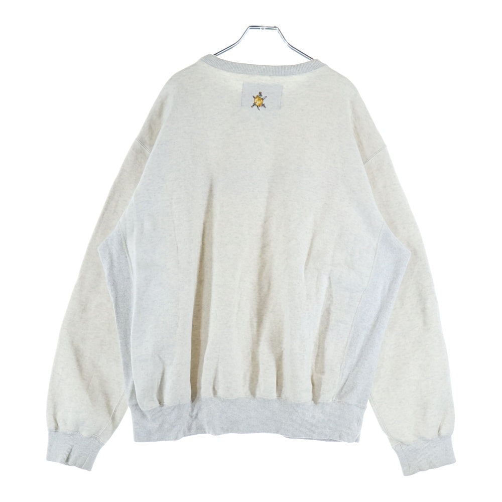 NO BRAND(ノーブランド) PASCAL MARIE DESMARAIS グラフィック プリント クルーネック スウェット ホワイト