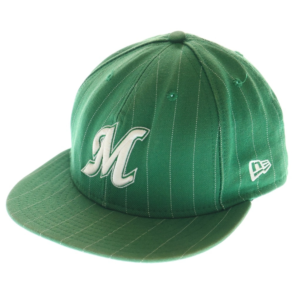 NEW ERA(ニューエラ) 59FIFTY 千葉ロッテマリーンズ ロゴ刺繍 6パネルベースボールキャップ 帽子 グリーン