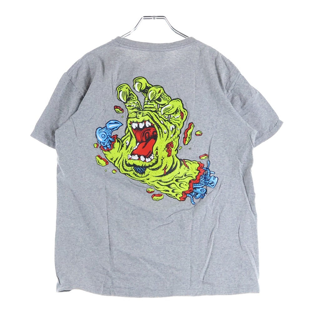 SANTA CRUZ(サンタクルーズ) 両面 ロゴ プリント クルーネック 半袖Tシャツ カットソー グレー