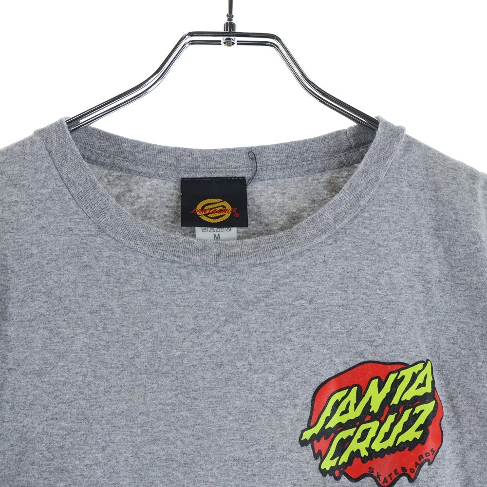 SANTA CRUZ(サンタクルーズ) 両面 ロゴ プリント クルーネック 半袖Tシャツ カットソー グレー