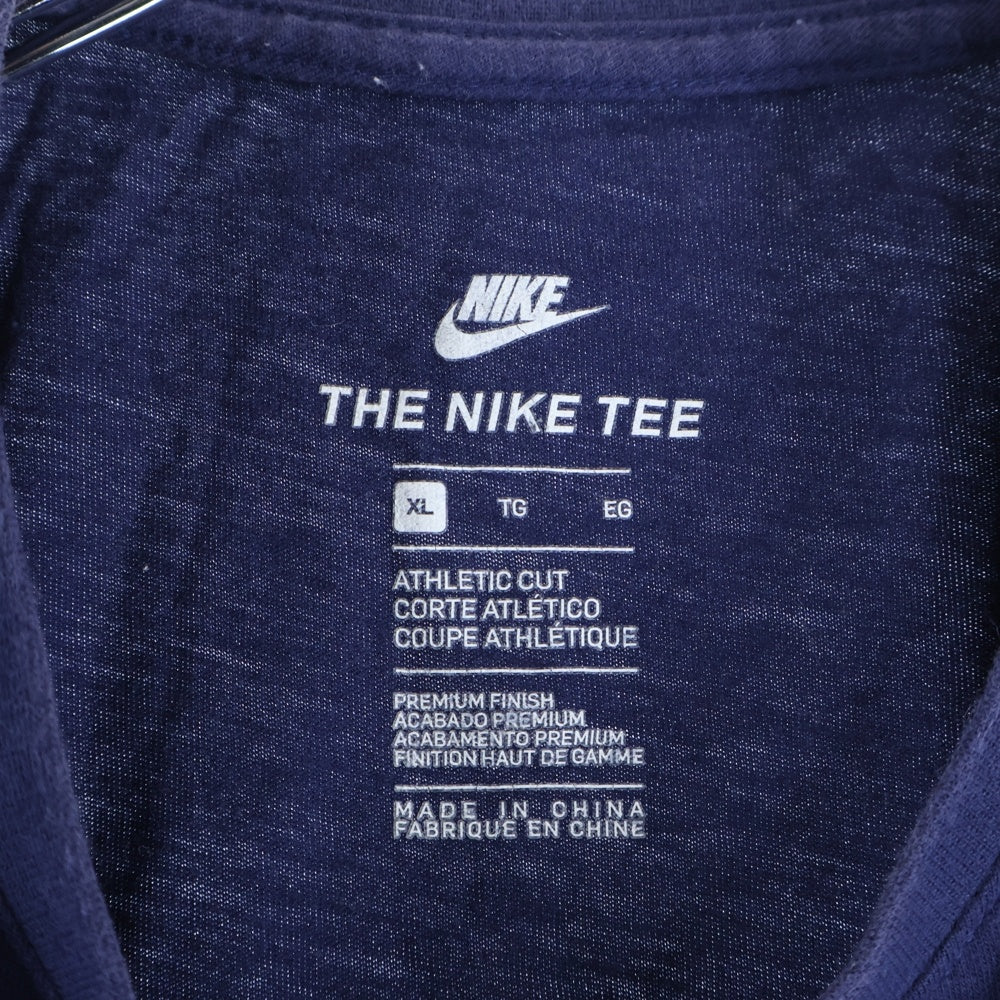 NIKE(ナイキ) フロント シューボックス プリント クルーネック 半袖 Tシャツ カットソー ネイビー