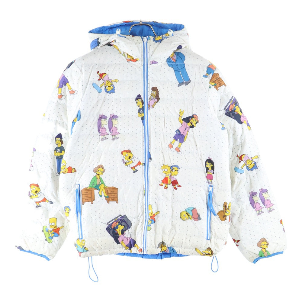 Levi's(リーバイス) ×SIMPSONS リバーシブル フーデッド 中綿 ブルゾン ジャケット ホワイト/ブルー
