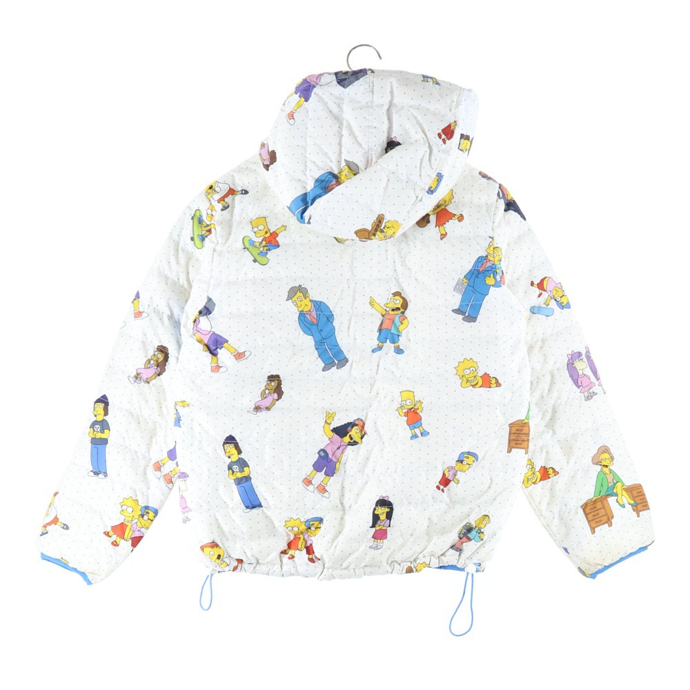 Levi's(リーバイス) ×SIMPSONS リバーシブル フーデッド 中綿 ブルゾン ジャケット ホワイト/ブルー