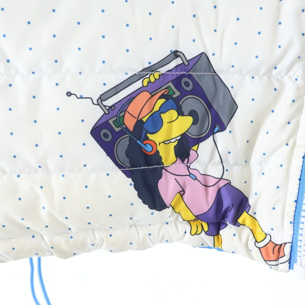 Levi's(リーバイス) ×SIMPSONS リバーシブル フーデッド 中綿 ブルゾン ジャケット ホワイト/ブルー