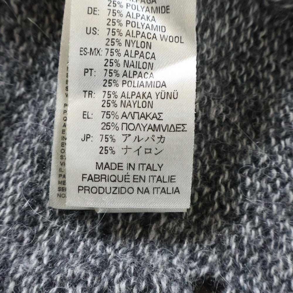DIESEL(ディーゼル) クラッシュ加工 ダメージ クルーネック アルパカニットセーター グレー