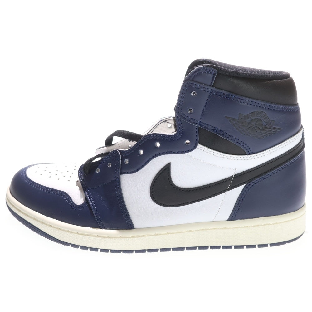 NIKE(ナイキ) AIR JORDAN 1 RETRO HIGH OG MIDNIGHT NAVY エアジョーダン レトロ ミッドナイト ネイビー ハイカットスニーカー ホワイト/ネイビー US10/28cm DZ5485-401