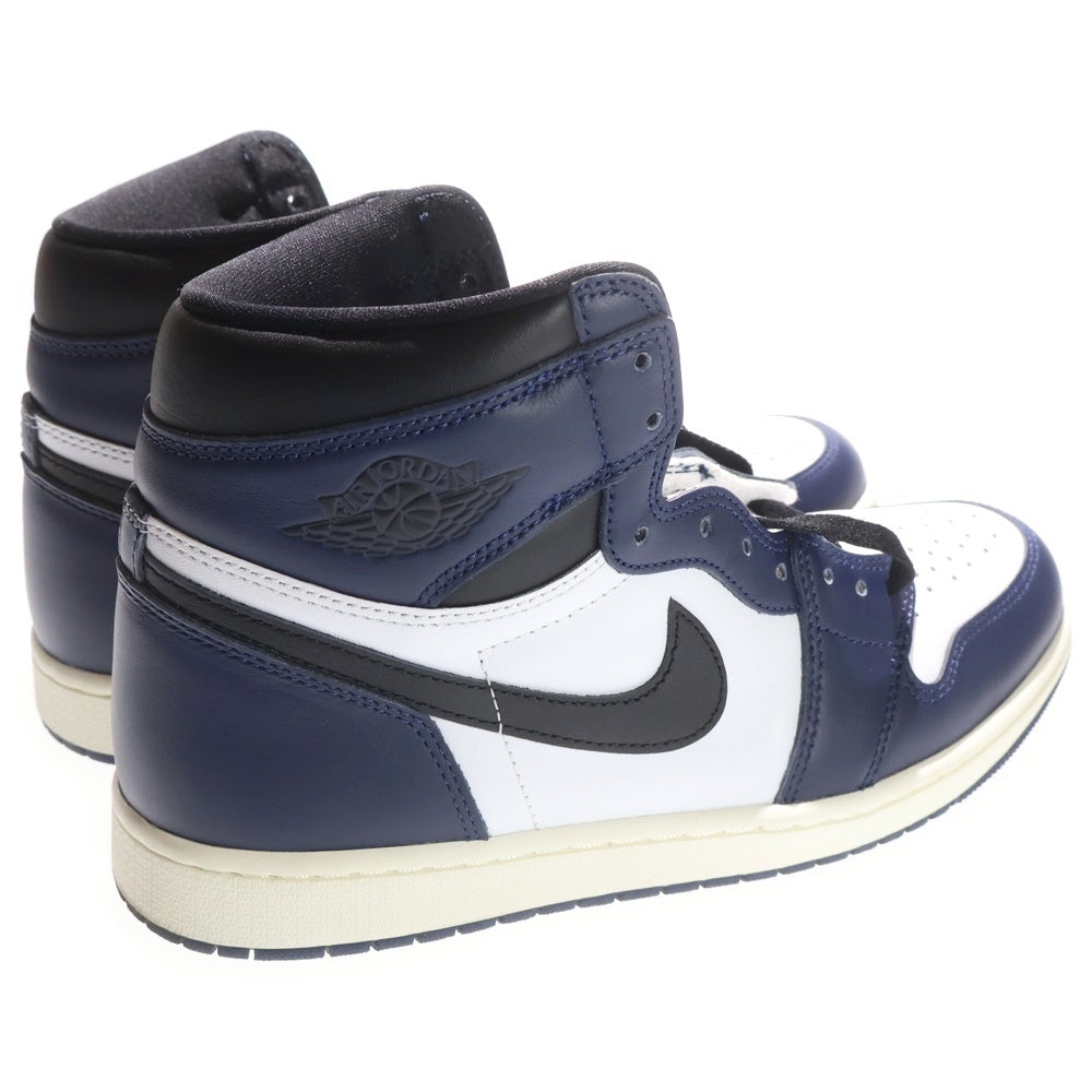 NIKE(ナイキ) AIR JORDAN 1 RETRO HIGH OG MIDNIGHT NAVY エアジョーダン レトロ ミッドナイト ネイビー ハイカットスニーカー ホワイト/ネイビー US10/28cm DZ5485-401