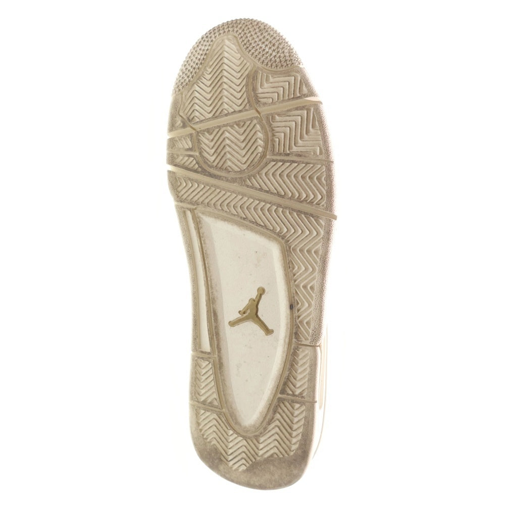 NIKE(ナイキ) WMNS AIR JORDAN 4 RETRO WHITE & GOLD ウィメンズ エア ジョーダン 4 レトロ ハイカットスニーカー ホワイト/ゴールド US11/28cm AQ9129-170 レディース