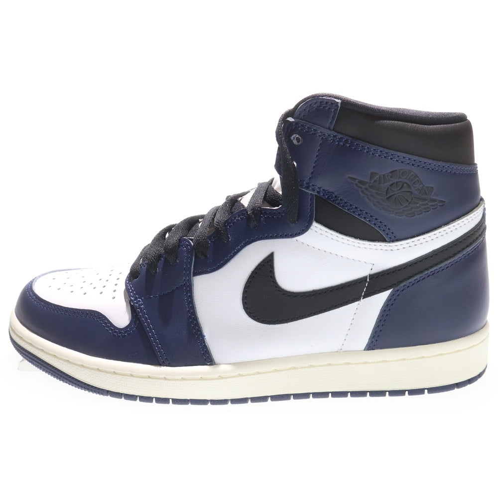 NIKE(ナイキ) AIR JORDAN 1 RETRO HIGH OG MIDNIGHT NAVY エアジョーダン レトロ ミッドナイト ネイビー ハイカットスニーカー ホワイト/ネイビー US9.5/27.5cm DZ5485-401