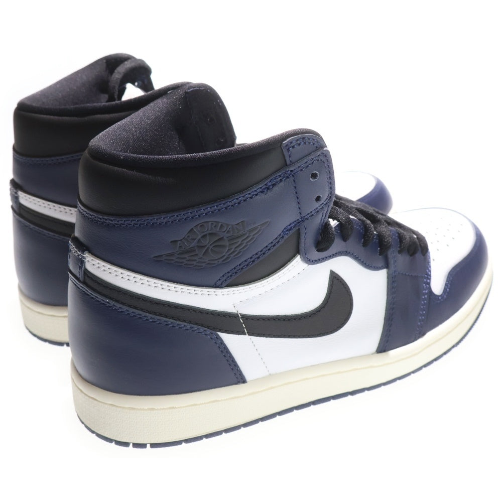 NIKE(ナイキ) AIR JORDAN 1 RETRO HIGH OG MIDNIGHT NAVY エアジョーダン レトロ ミッドナイト ネイビー ハイカットスニーカー ホワイト/ネイビー US9.5/27.5cm DZ5485-401