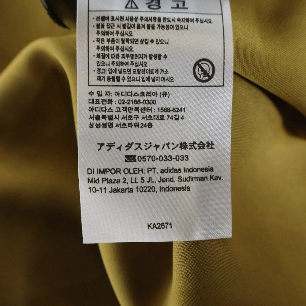 adidas(アディダス) 25SS SATIN JERSEY フロントロゴ レオパード サテンジャージ 半袖Tシャツ ブラウン KA2671
