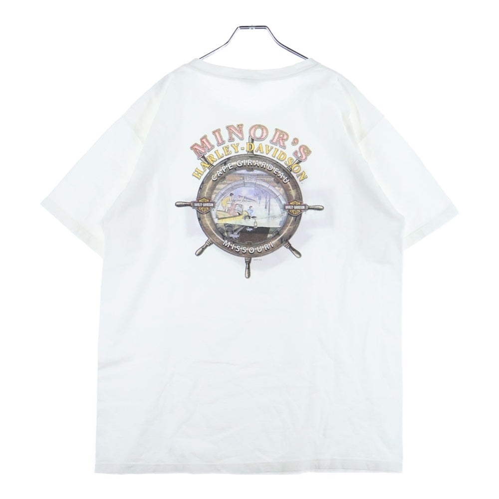 HARLEY DAVIDSON(ハーレーダビッドソン) MISSOURI 両面プリント 半袖Tシャツ カットソー ホワイト