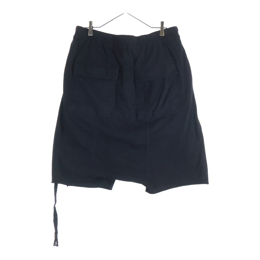 Rick Owens DRKSHDW(リックオウエンス ダークシャドウ) PODS ドローコードサルエルハーフパンツ ショーツ ブラック DU01C6380-RN