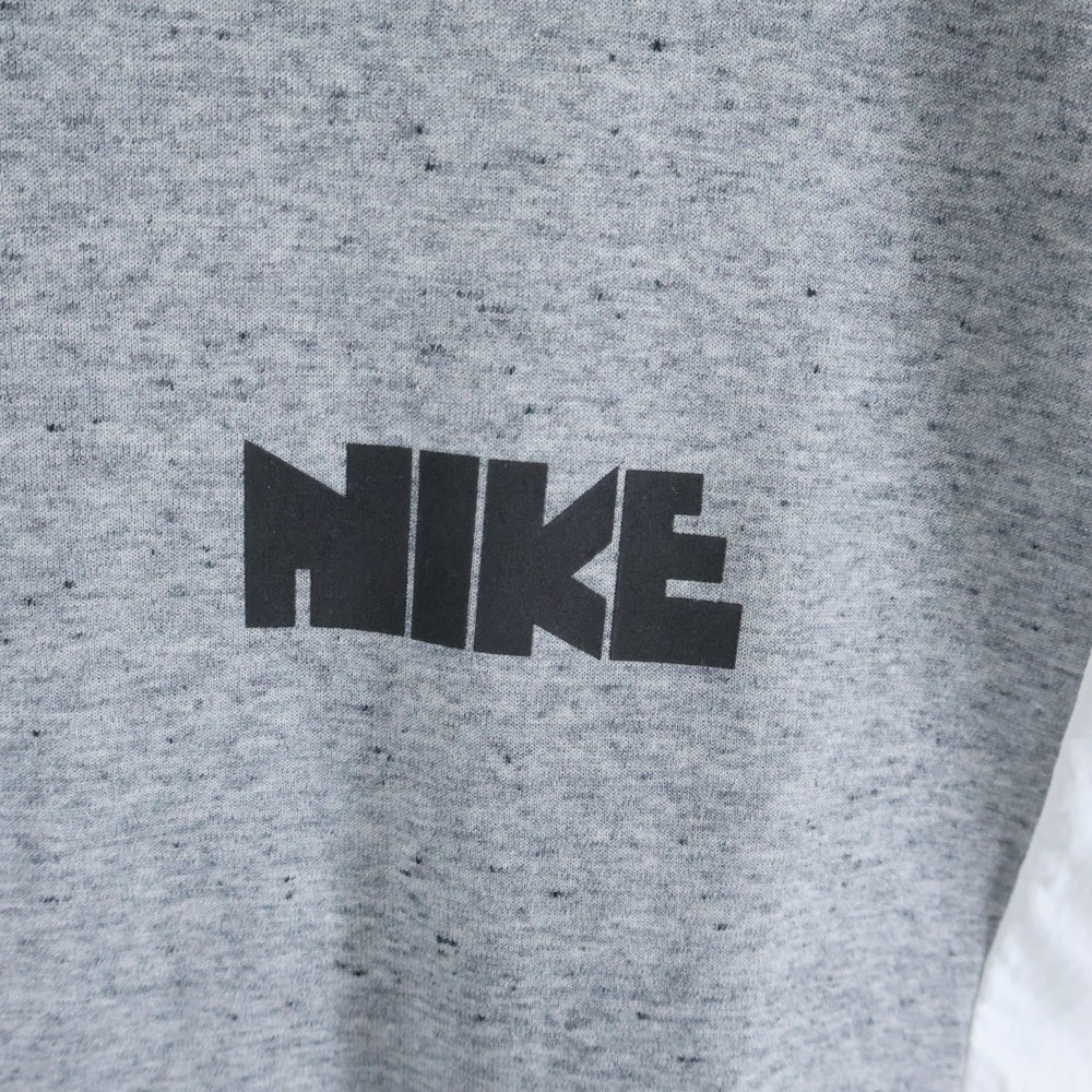 Sacai(サカイ) 21AW ×NYLON DOCCING SWEAT HOODIE ナイキ ナイロンドッキングスウェットプルオーバーフーディ 再構築パーカー ヘザーグレー CV5727-063