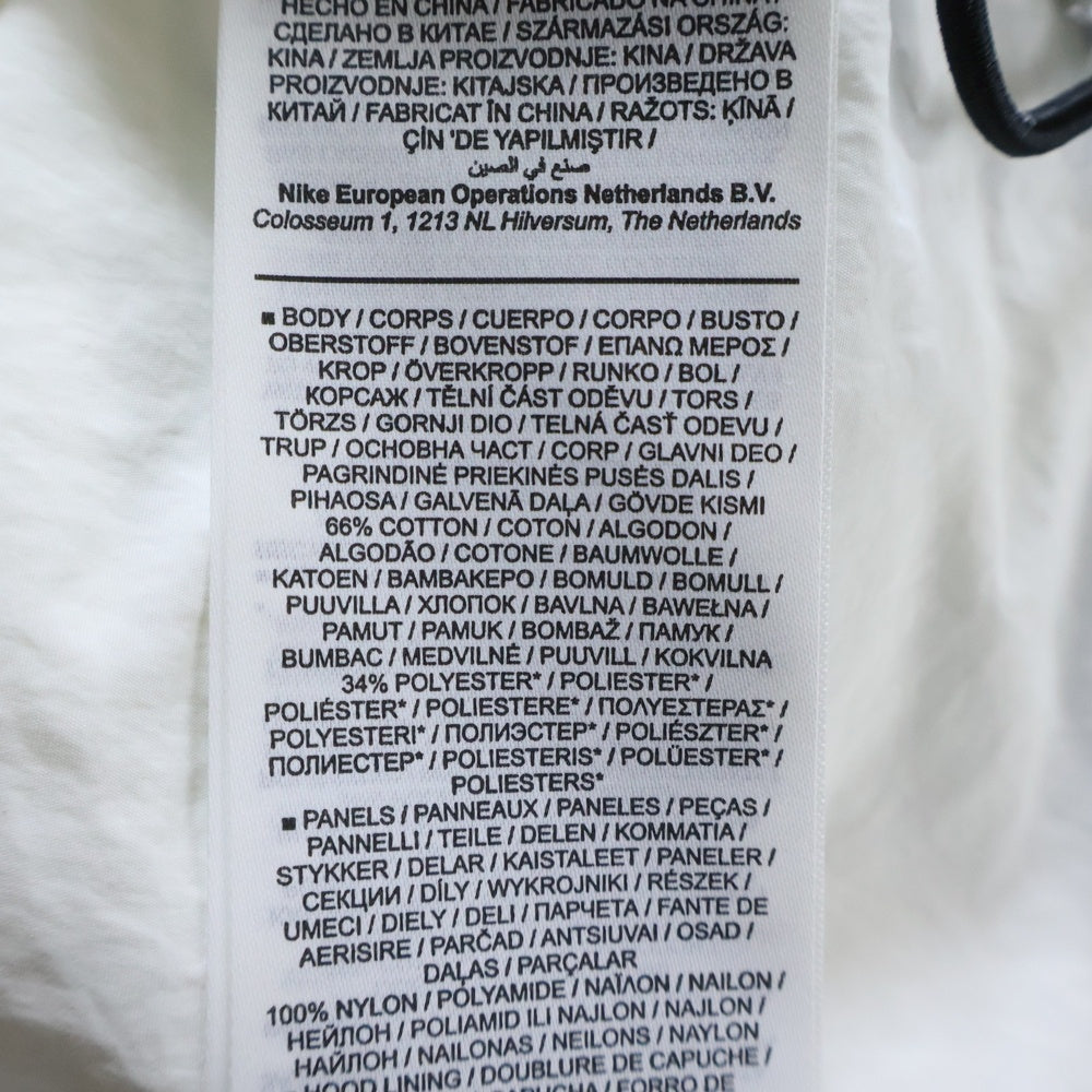 Sacai(サカイ) 21AW ×NYLON DOCCING SWEAT HOODIE ナイキ ナイロンドッキングスウェットプルオーバーフーディ 再構築パーカー ヘザーグレー CV5727-063