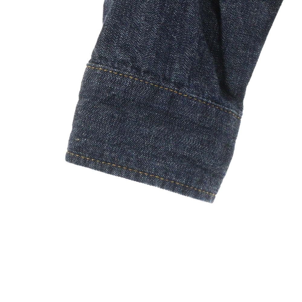 A BATHING APE(アベイシングエイプ) カモフラ切替 長袖 デニムシャツ ジャケット インディゴ 001SHA801037X