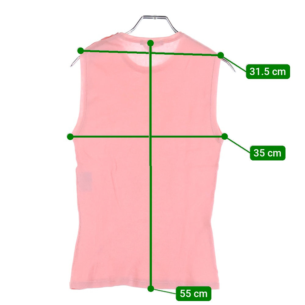 GUCCI(グッチ) コットン ノースリーブTシャツ タンクトップ ピンク 091302 レディース