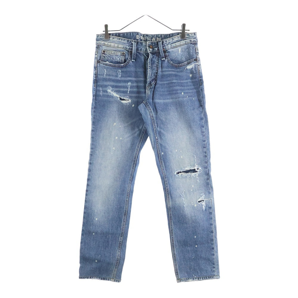DENHAM(デンハム) RAZOR VPRR ダメージ加工 ストレートデニムパンツ インディゴ 27180-4-11004