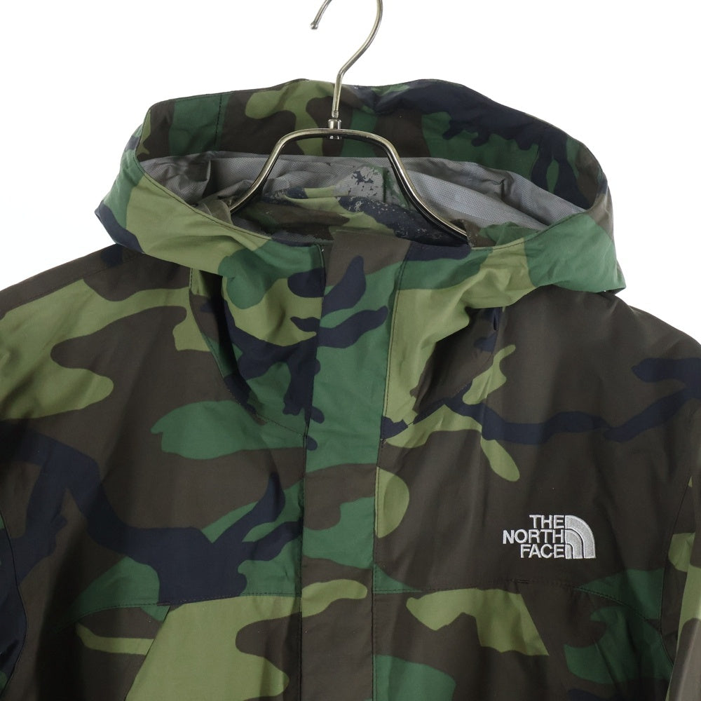 THE NORTH FACE(ザノースフェイス) Novelty Dot Shot Jacket ロゴ刺繍 カモ柄 ノベルティドットショット ジップアップフーディージャケット カーキ NP61535