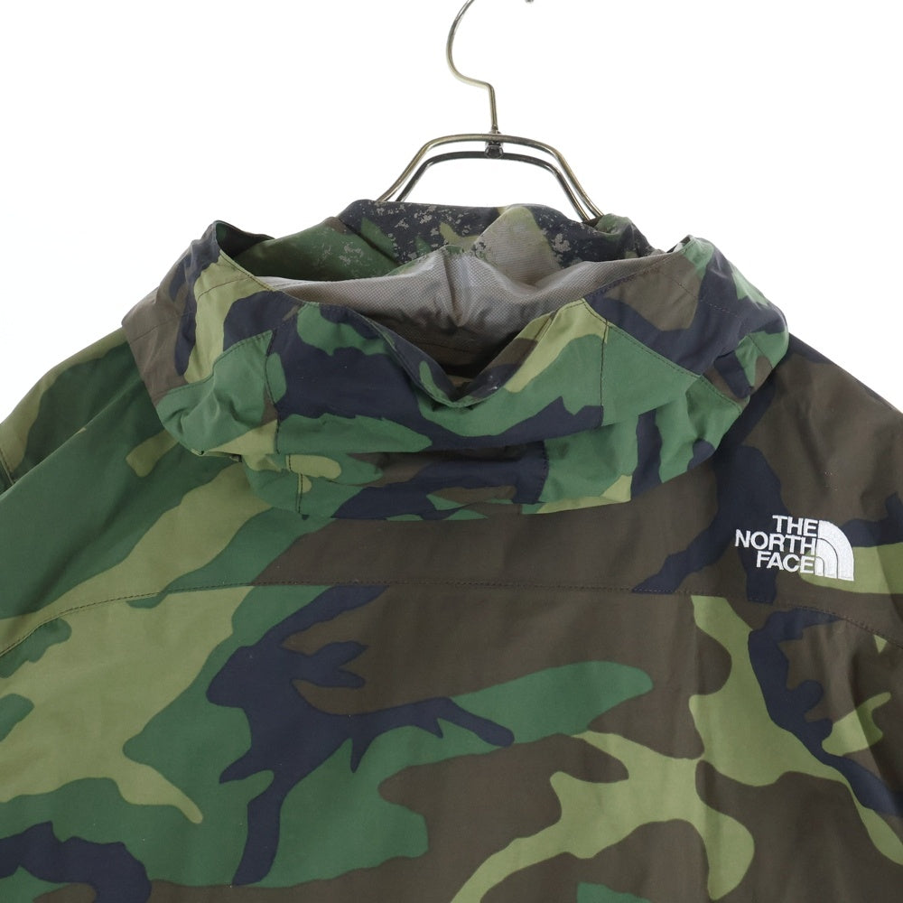 THE NORTH FACE(ザノースフェイス) Novelty Dot Shot Jacket ロゴ刺繍 カモ柄 ノベルティドットショット ジップアップフーディージャケット カーキ NP61535