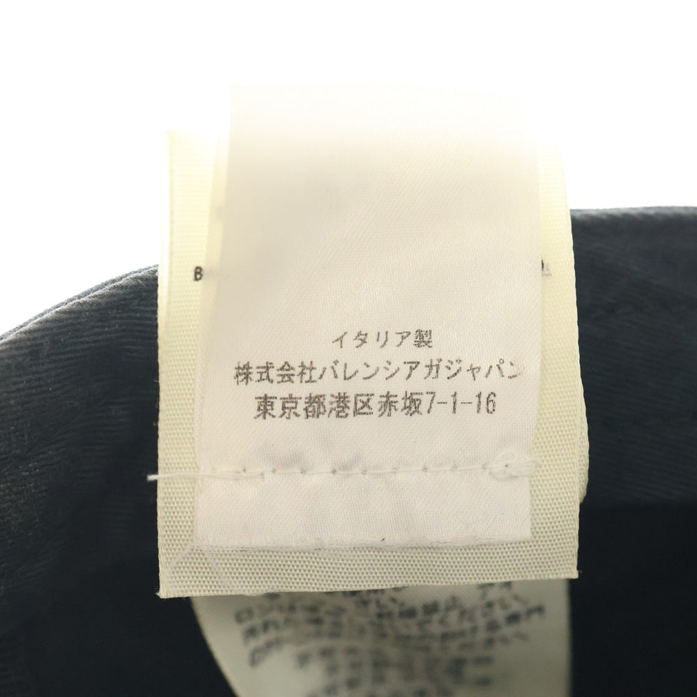 BALENCIAGA(バレンシアガ) ロゴ刺繍 6パネル ベースボールキャップ ブラック 452245 352B4