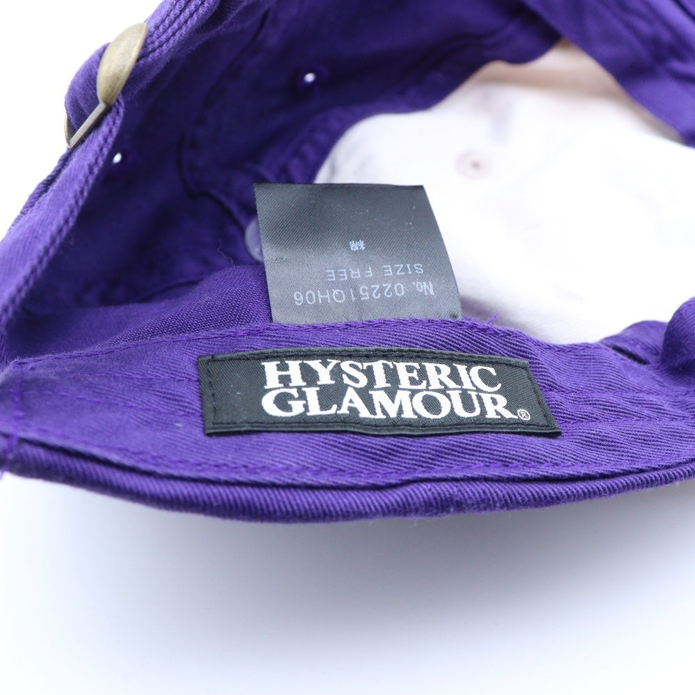 HYSTERIC GLAMOUR(ヒステリックグラマー) HG RAINBOW ロゴ刺繍 6パネル ベースボールキャップ パープル 02251QH06