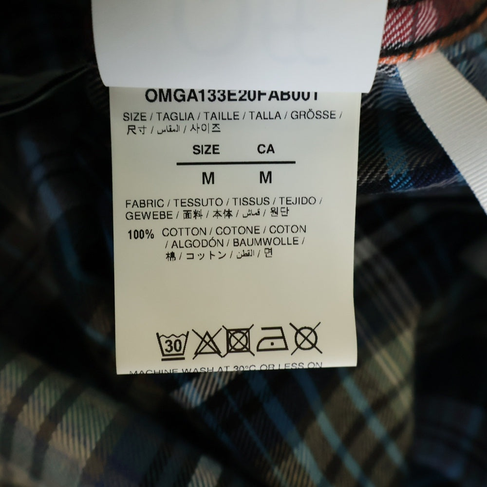 OFF-WHITE(オフホワイト) 20AW STENCIL FLANNEL CHECK SHIRT チェック総柄 バックスプレーロゴプリント フランネル 長袖シャツ マルチ OMGA133E20FAB001