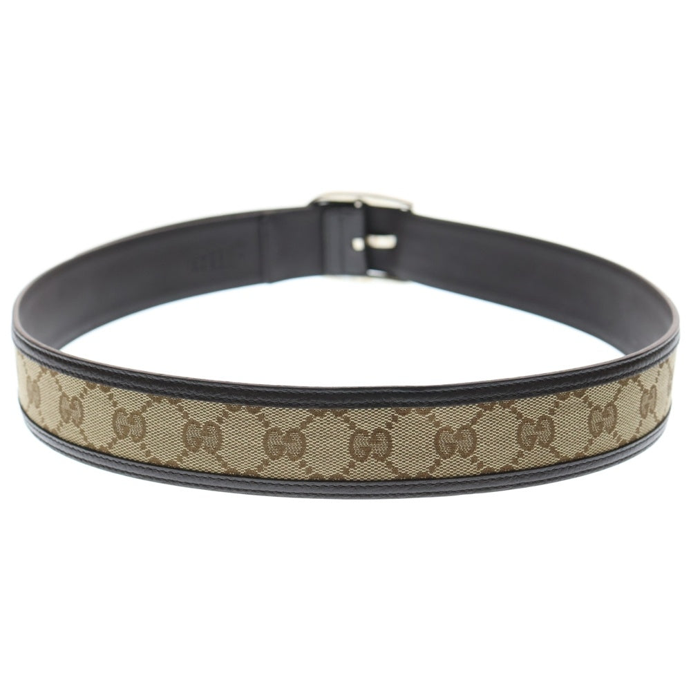 GUCCI(グッチ) GGキャンバス 切替 ベルト ブラウン 449716