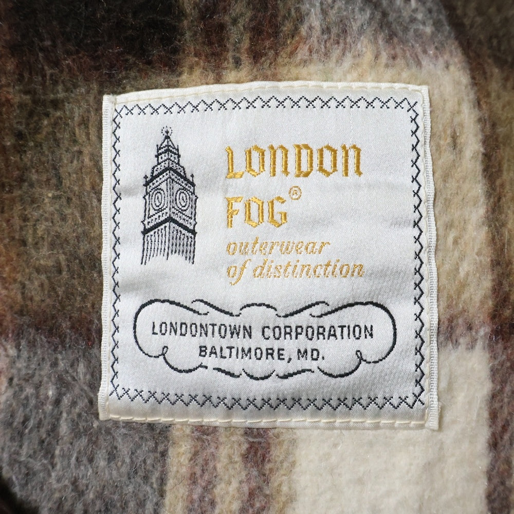 LONDON FOG(ロンドン フォグ) 合皮 コットンライナー付き レザー トレンチコート ブラウン