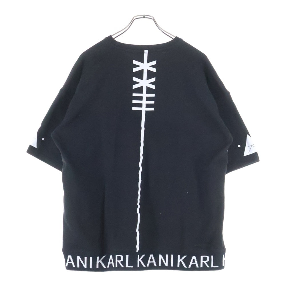 KARL KANI(カールカナイ) karl kani ロゴプリント クルーネック 半袖 スウェット Tシャツ カットソー ブラック
