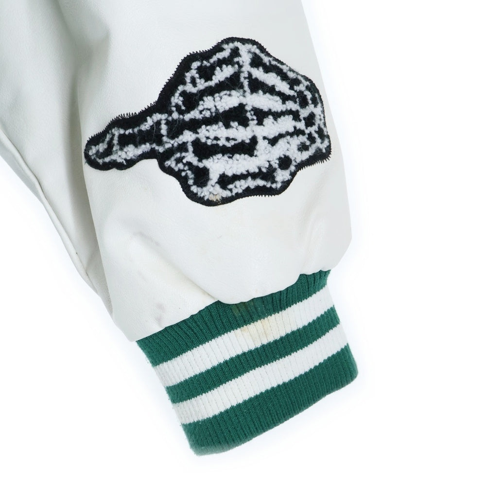 NO BRAND(ノーブランド) BLACK AIR Embroidery スカル パッチ スタジャン グリーン