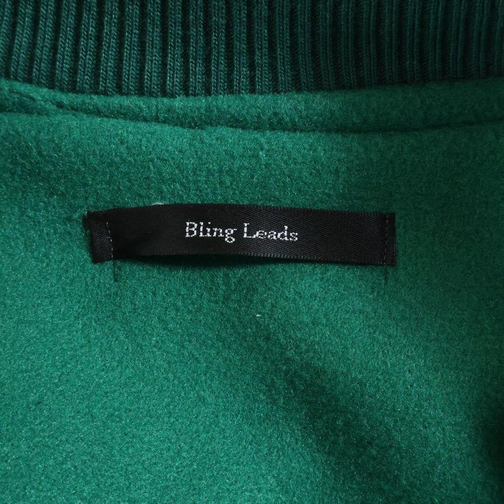 NO BRAND(ノーブランド) BLACK AIR Embroidery スカル パッチ スタジャン グリーン